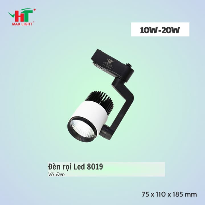Đèn rọi ray 8019 tay đen