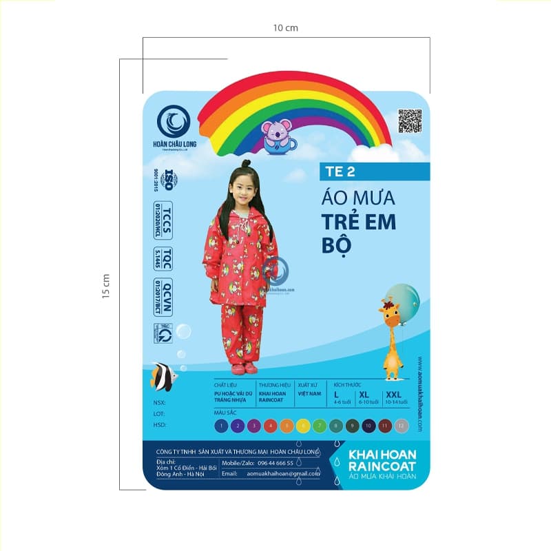 áo mưa trẻ em