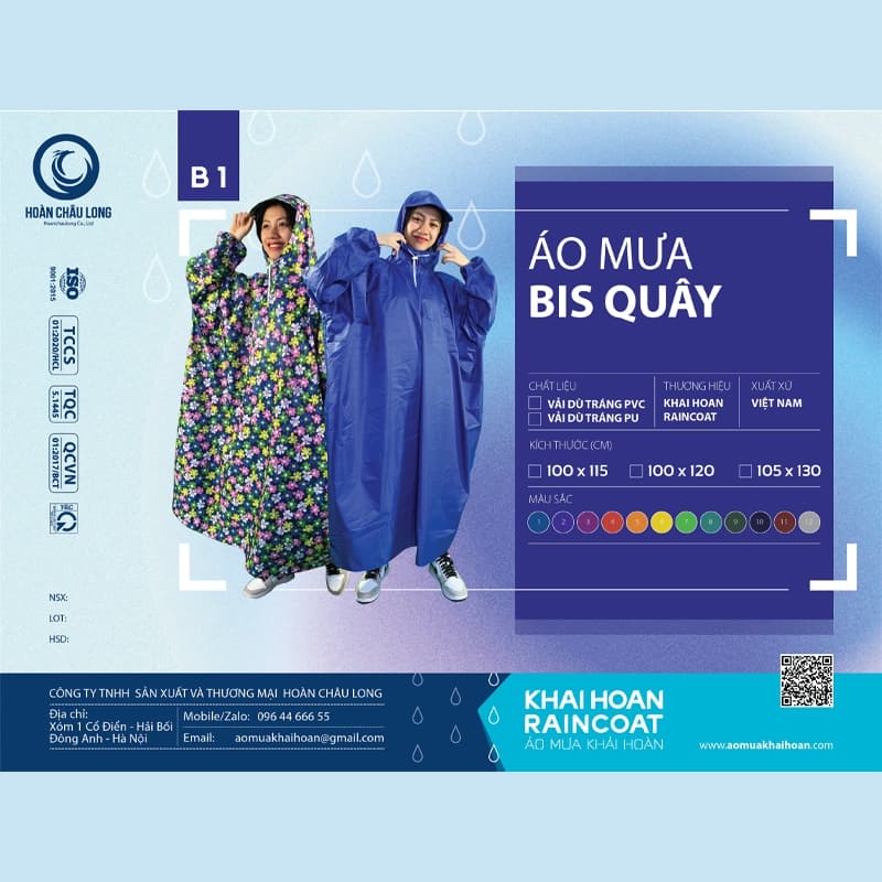áo mưa vải dù