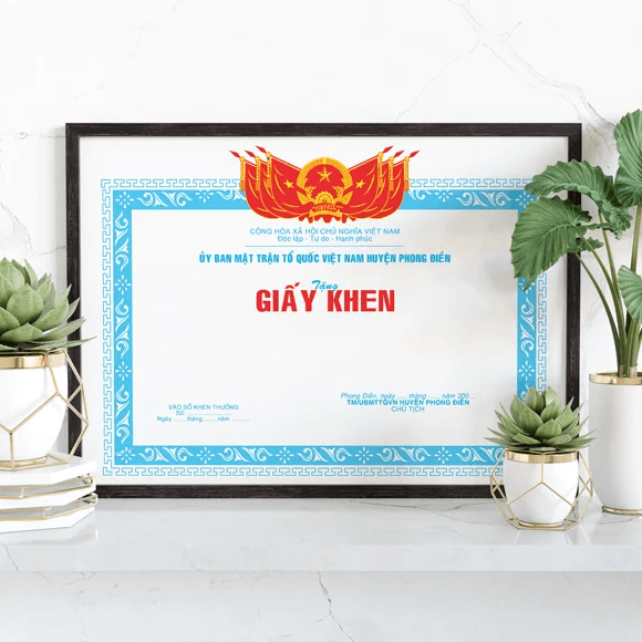 In giấy khen