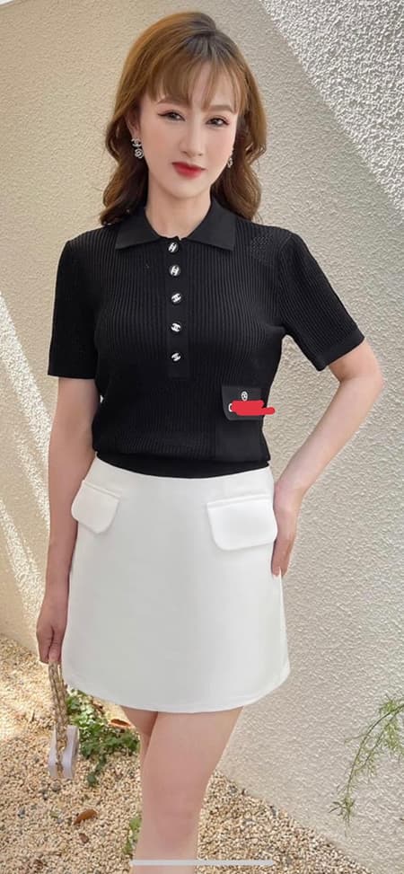 áo len công sở cộc tay