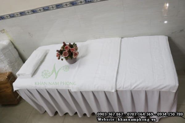 khăn trải giường spa
