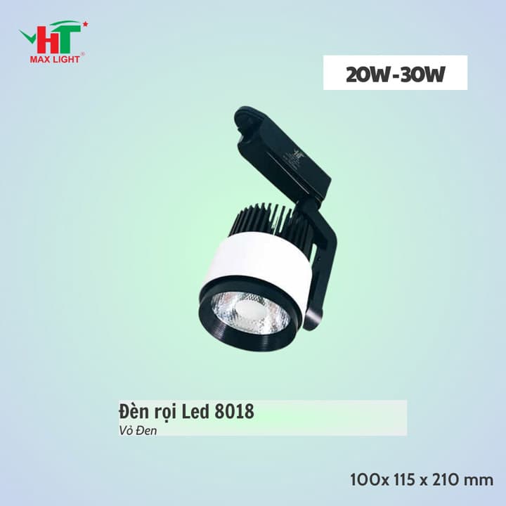 Đèn rọi ray 8018 tay đen