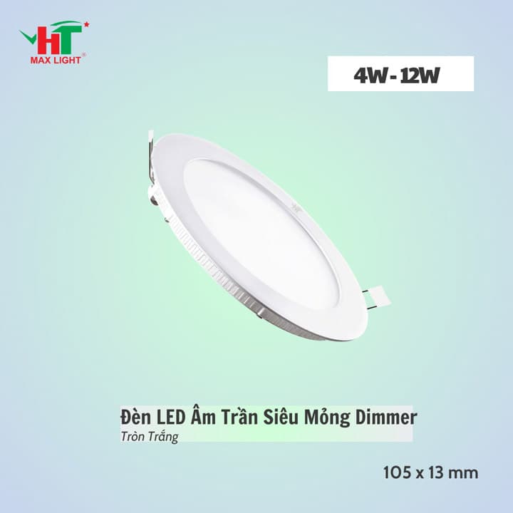 Đèn LED âm trần siêu mỏng tròn dimmer