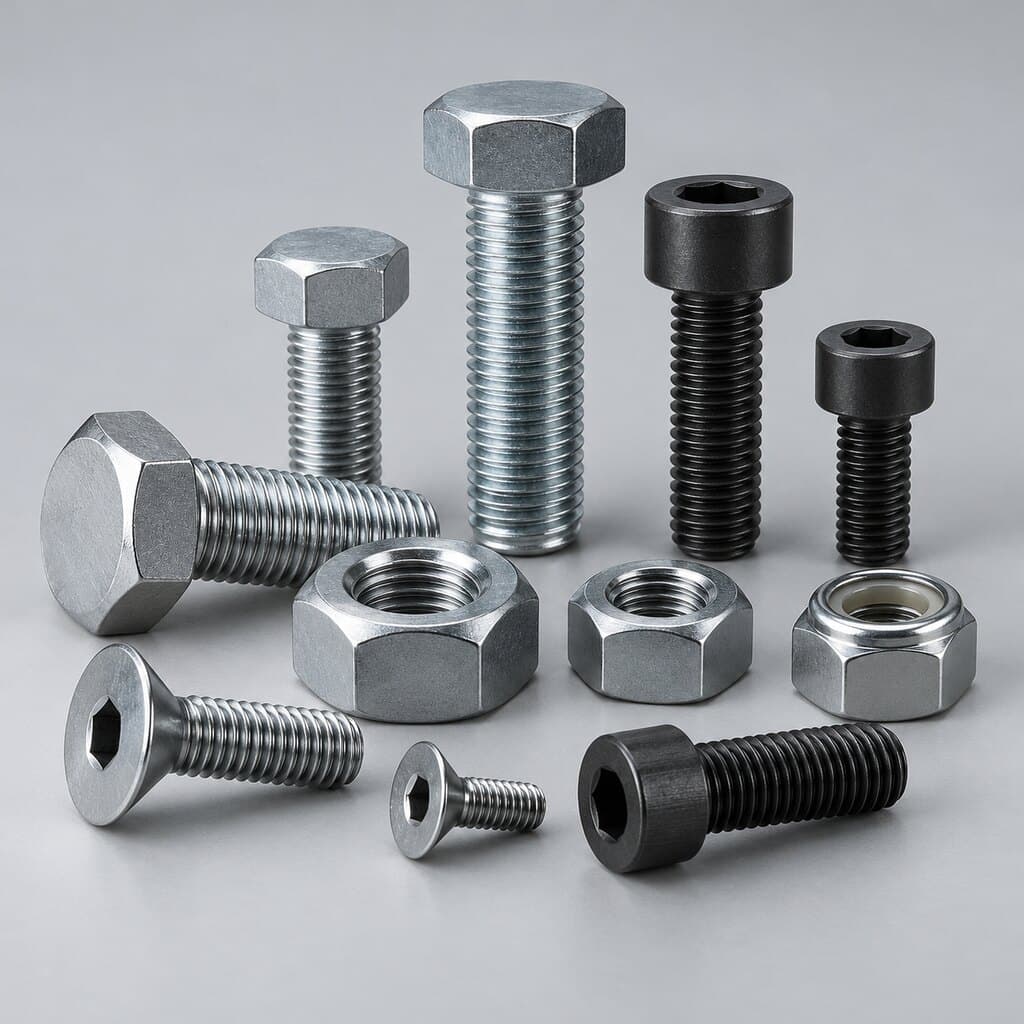 Bolts, screws and nuts