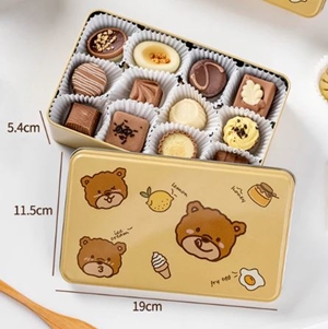 Hộp Thiếc Đựng Bánh Kẹo Gấu Thỏ