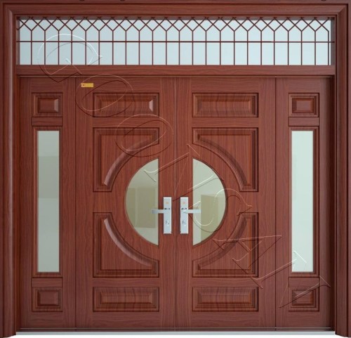Cửa thép vân gỗ 4 cánh