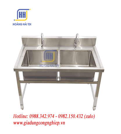 chậu rửa đôi inox
