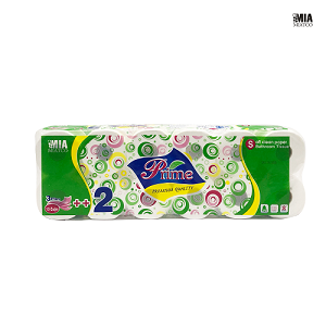Giấy Vệ Sinh 12 Cuộn Prime - 3 Lớp Có Lõi Màng Bong Bóng