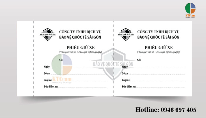 In vé giữ xe