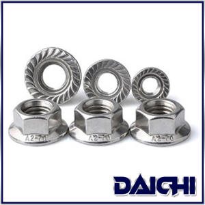 Đai ốc liền long đen DIN 6923