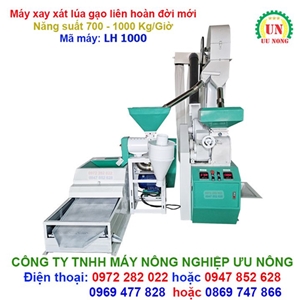 Máy Xay Xát Lúa Gạo Liên Hoàn 700 – 1000 Kg/Giờ