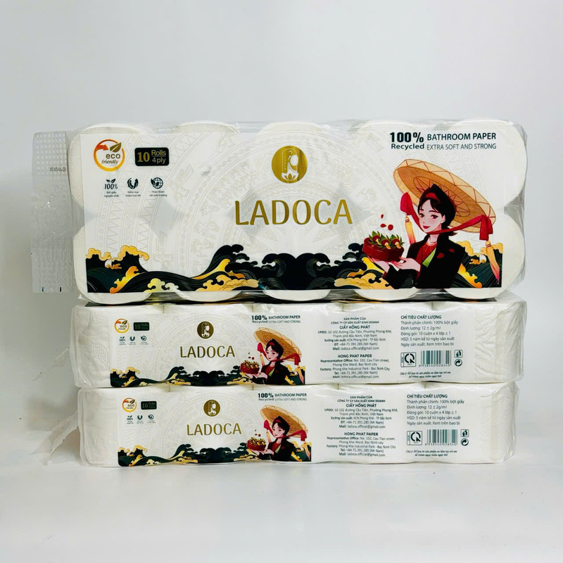 Giấy vệ sinh cuộn nhỏ 10 cuộn 10kg