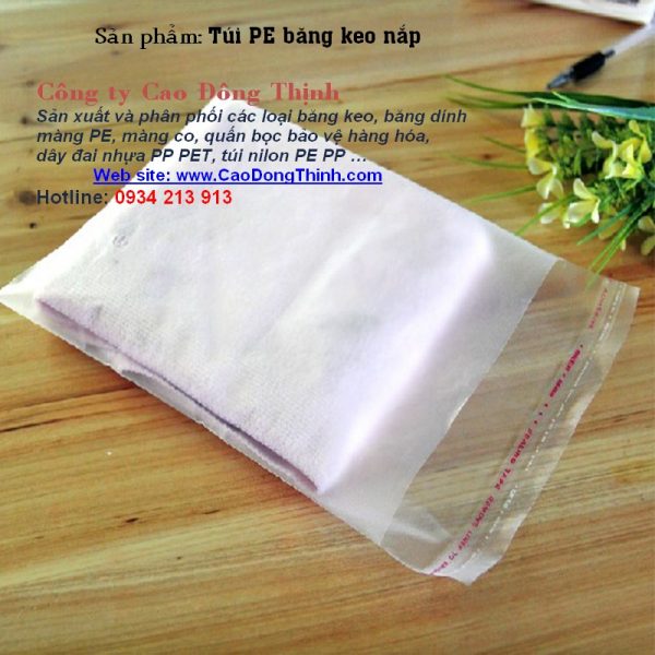 Túi nilon có keo nắp
