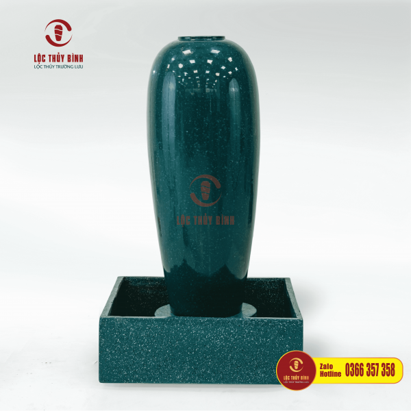 Bộ đơn lu nước phong thuỷ men xanh ngọc