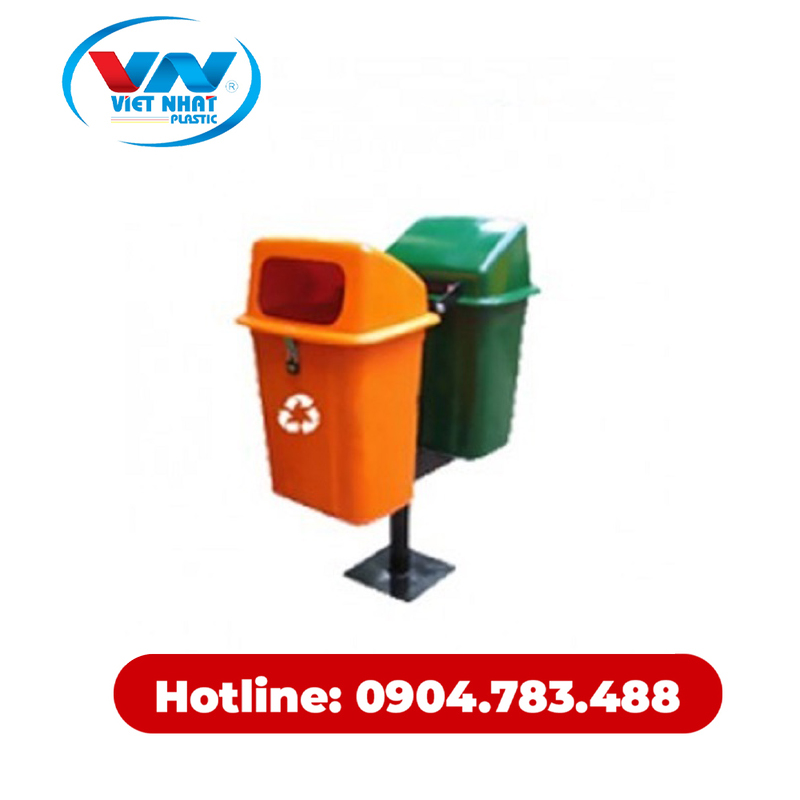 Thùng rác nhựa composite treo đôi