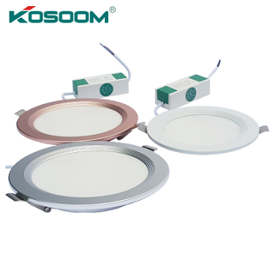 Đèn Led Âm Trần 3 Màu Kosoom 8W Viền Bạc