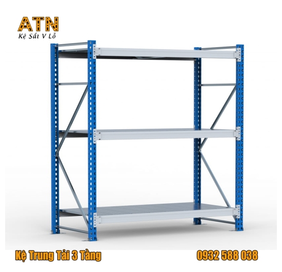 Kệ trung tải 3 tầng