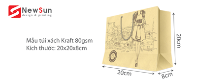 In túi giấy Kraft 80gsm