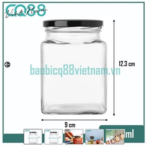 Hũ Thủy Tinh Vuông 730ml