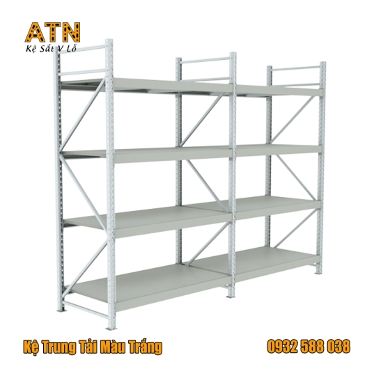 Kệ trung tải màu trắng