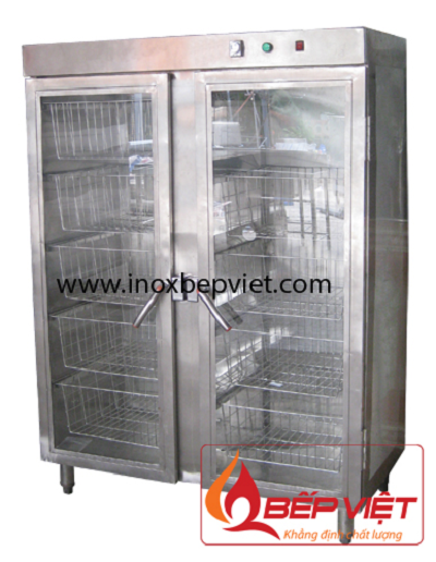 Tủ sấy bát ly hai cánh bằng kính