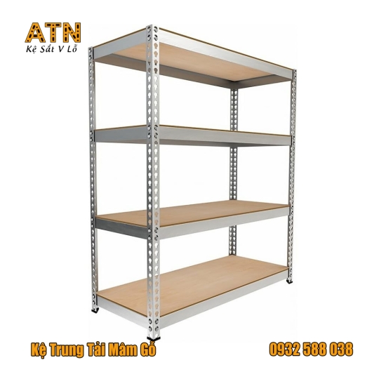 Kệ trung tải mâm gỗ