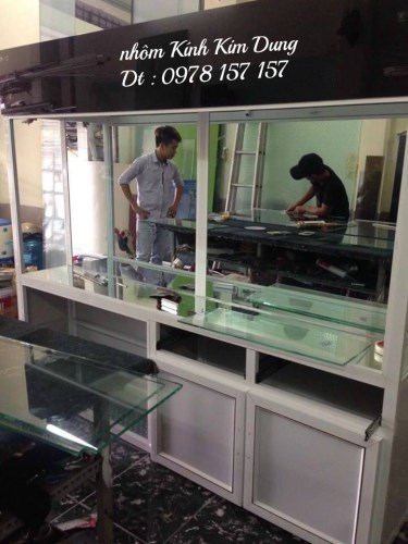 Tủ nhôm kính trưng bày