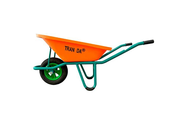 Xe rùa thùng nhựa cam sườn sơn tĩnh điện