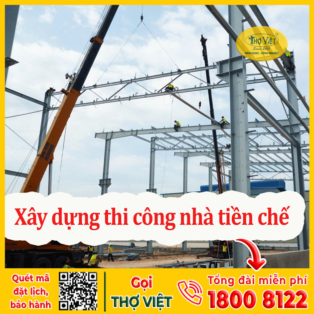 Thi công nhà thép tiền chế