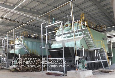 Nồi hơi đốt than trên ghi xích