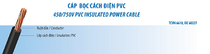Dây cáp điện hạ thế bọc PVC 450-750V-50mm2 Taihan