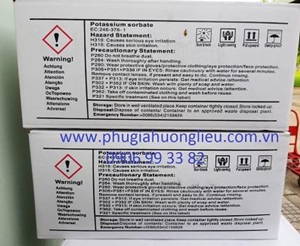 Phụ gia bảo quản patasium sorbate