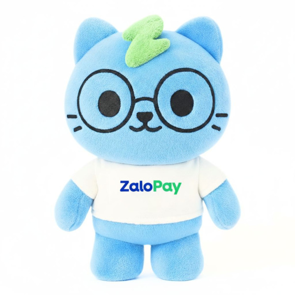 Gấu bông mèo xanh Zalopay