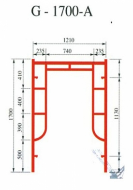 Giàn giáo xây dựng 1,7m