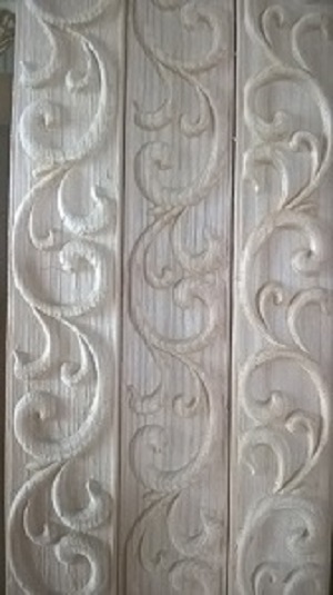 Phào chỉ gỗ Tần bì trạm hoa văn N1