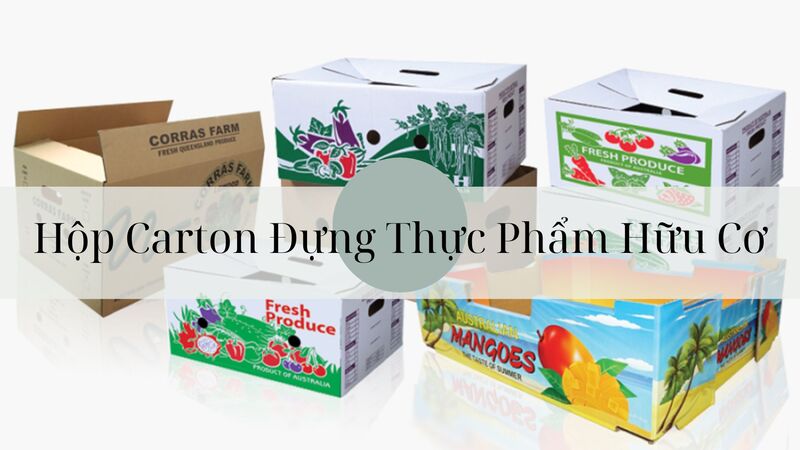 Hộp carton đựng thực phẩm hữu cơ