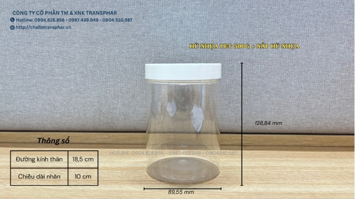 Hũ nhựa PET 500ml