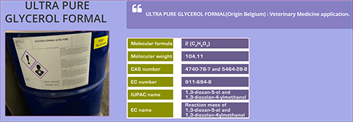 Ultra pure glycerol formal