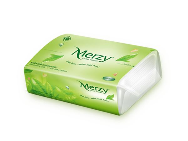 Khăn giấy lụa dạng rút Merzy