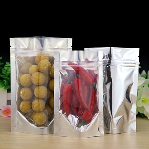 Túi zip 1 mặt bạc
