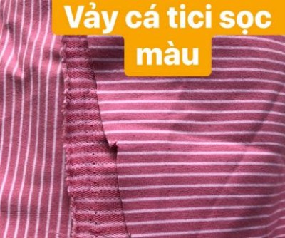 Vải thun da cá Tici sọc màu