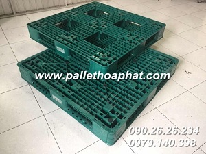 Pallet nhựa xanh lá 1100x1100x150mm
