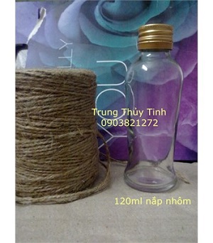 Chai đựng mỹ phẩm thủy tinh 120ml nắp nhôm