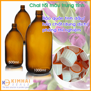 Chai Thủy Tinh Nâu Trung Tính Tối Màu