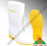 ủng nhựa trắng vàng