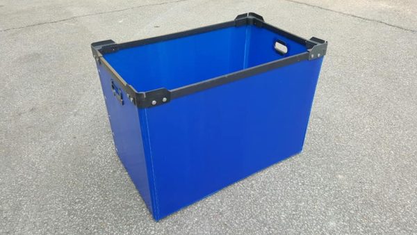 Thùng nhựa Danpla gập có nẹp có góc xoay