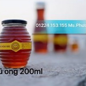 Hũ tròn thủy tinh con ong 200nl nắp thiếc
