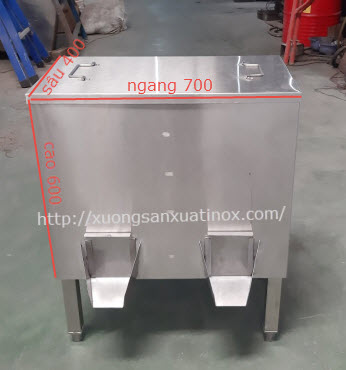 Thùng gạo inox công nghiệp