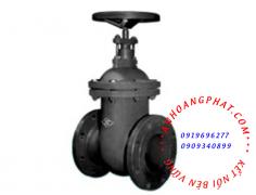 Van 2 chiều ty chìm tay quay mặt bích